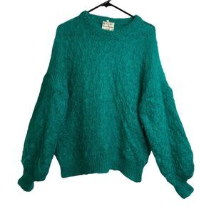 Tam O Shanter Mohair Wool Sweater 38 Green Pullover Great Britain Grunge Knit